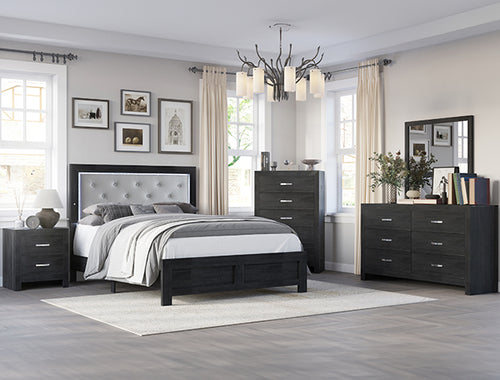 Jaylen Queen 5 piece Bedroom Set- Black