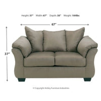 Darcy Cobblestone Sofa and Love Seat