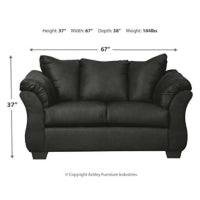 Darcy Black Sofa and Love Seat