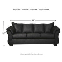 Darcy Black Sofa and Love Seat