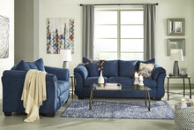 Blue Darcy Sofa and Love Seat