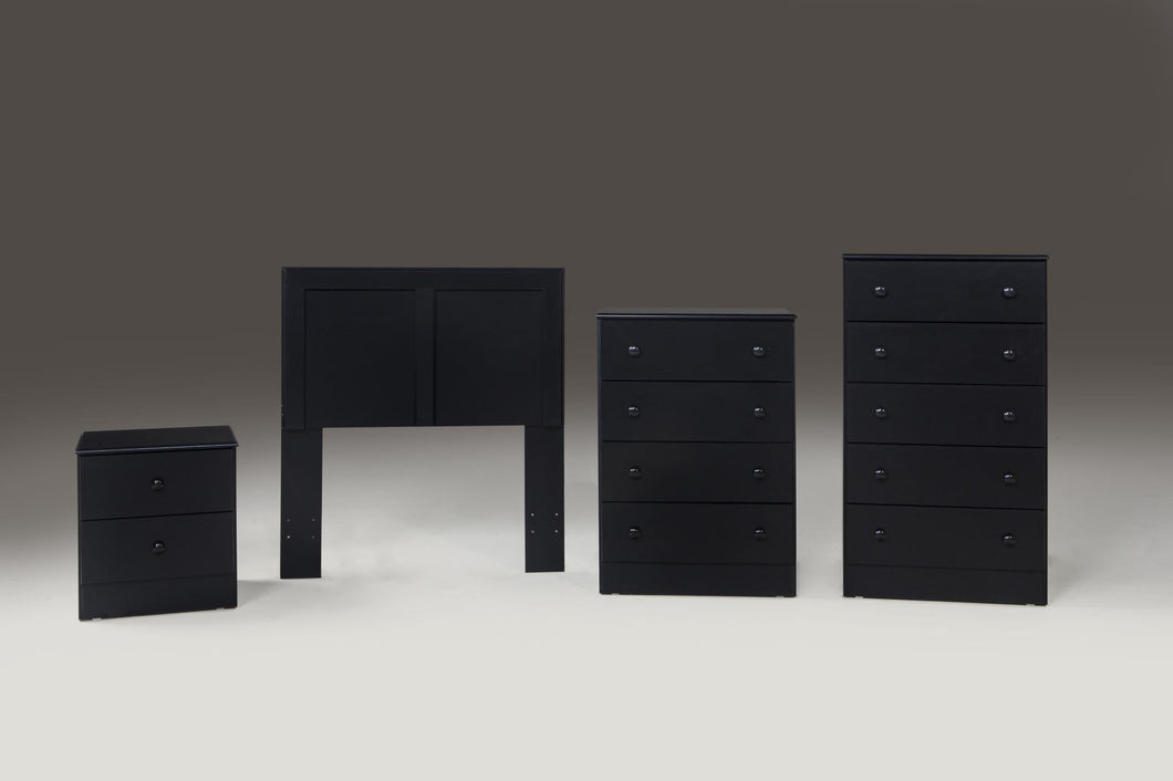 Black Finish Promotional Bedroom Set